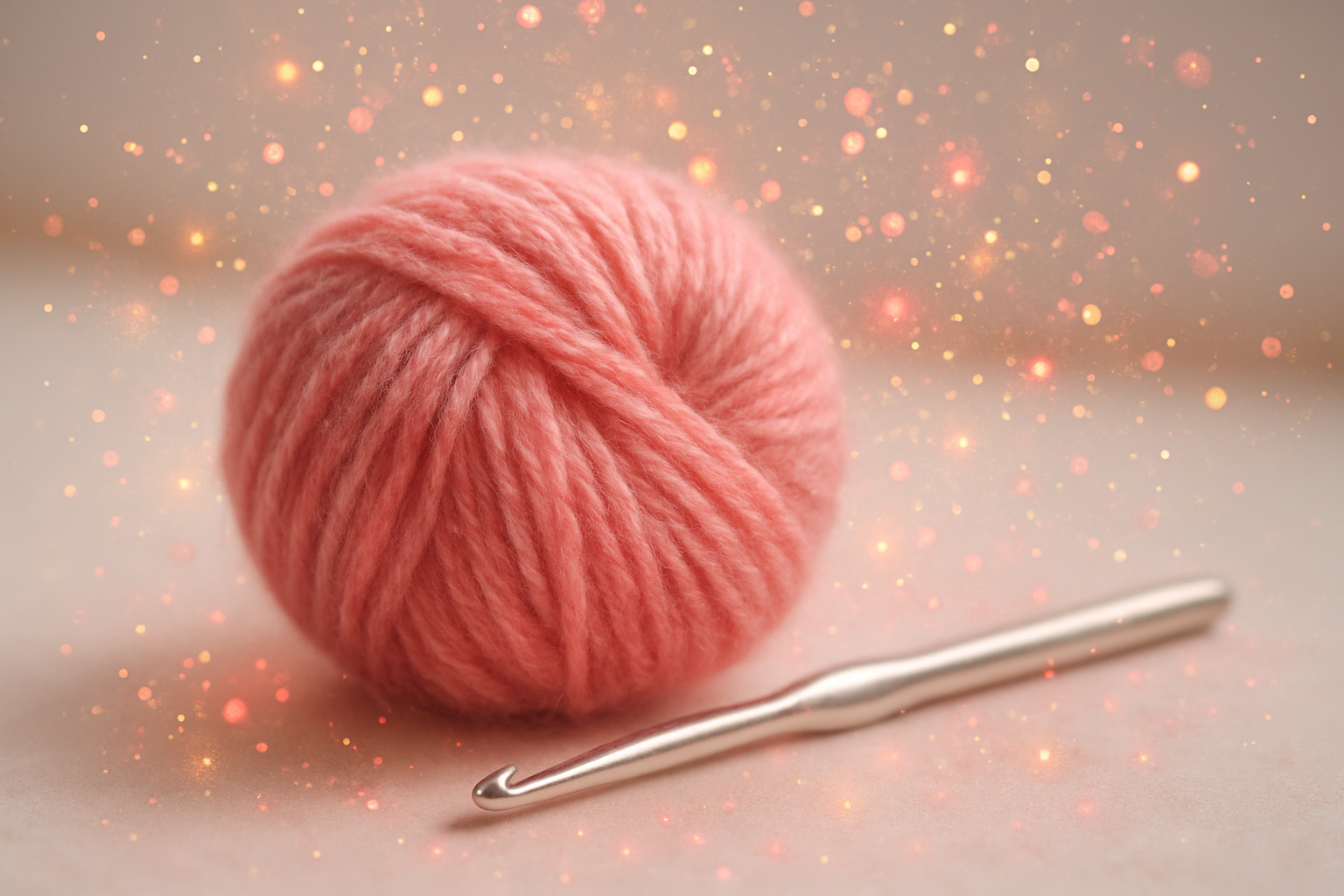 Make ball of yarn pink